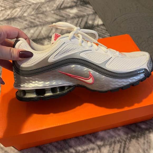 Nike White and Pink Athletic Shoes - Picture 1 of 3